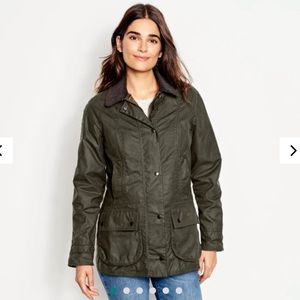 Size 8 Waxed Green Barbour Jacket